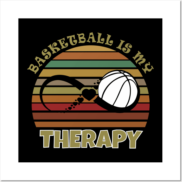 Basketball is my therapy Wall Art by Work Memes